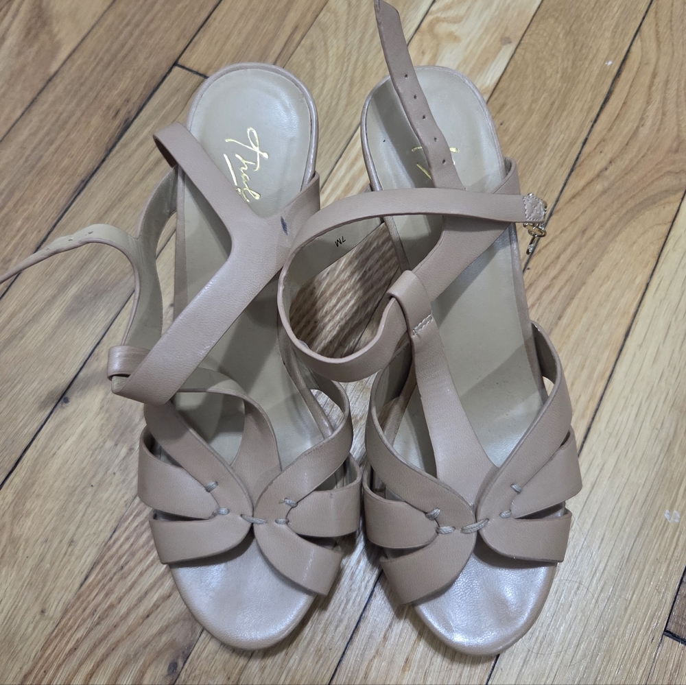 Thalia Sodi Beige Strappy Heels - Picture 7 of 10